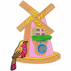 Bird Houses Embroidery Design 7 Bird Houses Embroidery Design 7